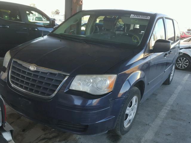 2A8HR44H48R618366 - 2008 CHRYSLER TOWN & COU BLUE photo 2