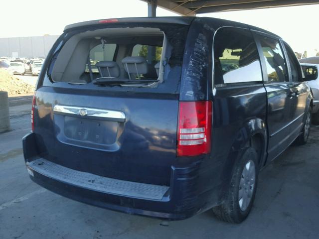 2A8HR44H48R618366 - 2008 CHRYSLER TOWN & COU BLUE photo 4