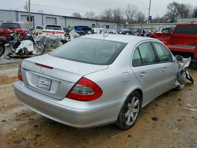 WDBUF56X67B125552 - 2007 MERCEDES-BENZ E 350 SILVER photo 4