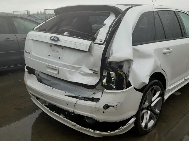 2FMDK4AKXDBC62241 - 2013 FORD EDGE SPORT WHITE photo 9