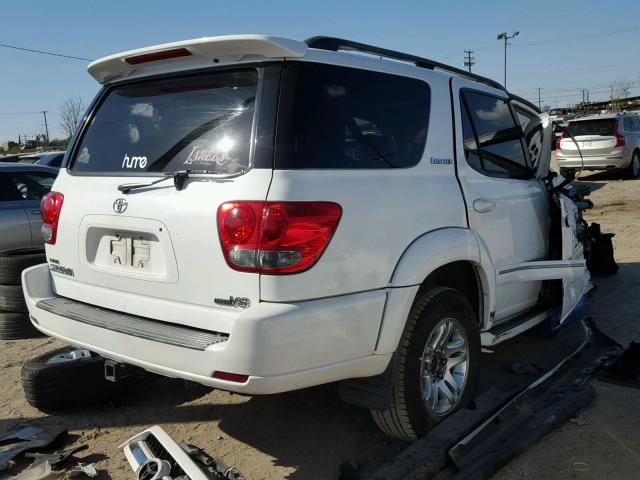 5TDZT38A37S284325 - 2007 TOYOTA SEQUOIA LI WHITE photo 4