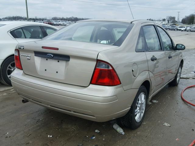 1FAHP34N37W290849 - 2007 FORD FOCUS ZX4 TAN photo 4