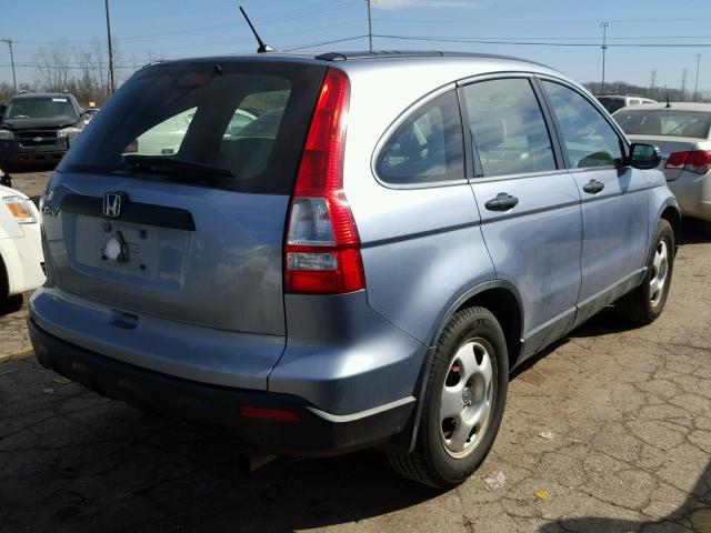 JHLRE48318C000813 - 2008 HONDA CR-V LX BLUE photo 4