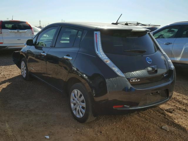 1N4AZ0CP3FC318825 - 2015 NISSAN LEAF S BLACK photo 3