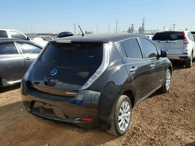 1N4AZ0CP3FC318825 - 2015 NISSAN LEAF S BLACK photo 4