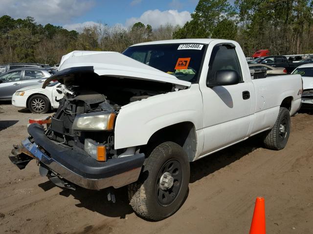 1GCEK14V87E185987 - 2007 CHEVROLET SILVERADO WHITE photo 2