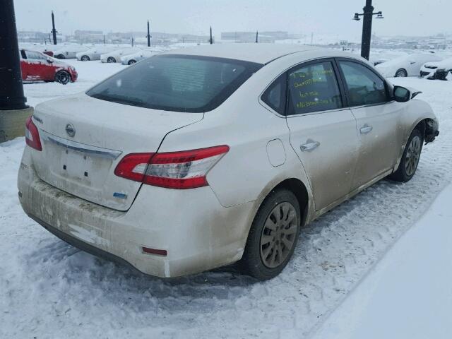 3N1AB7APXFL630691 - 2015 NISSAN SENTRA S WHITE photo 4