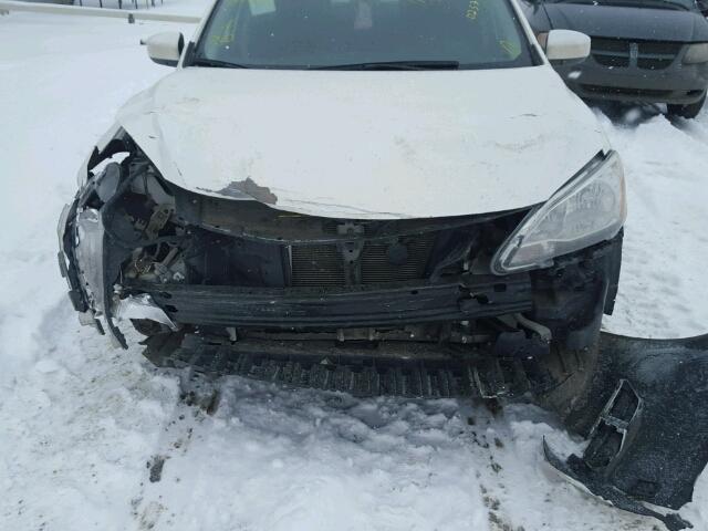 3N1AB7APXFL630691 - 2015 NISSAN SENTRA S WHITE photo 9