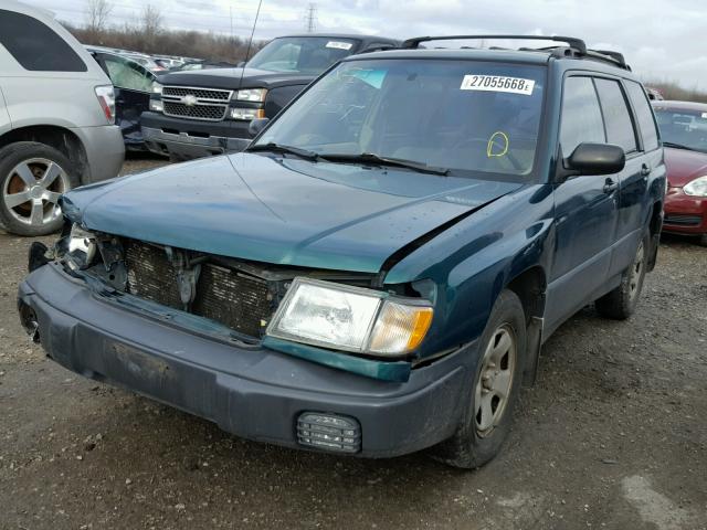 JF1SF6350YG707819 - 2000 SUBARU FORESTER L GREEN photo 2