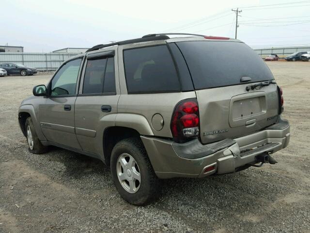 1GNDT13S722152223 - 2002 CHEVROLET TRAILBLAZE BROWN photo 3