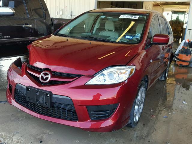 JM1CR293180300427 - 2008 MAZDA 5 RED photo 2