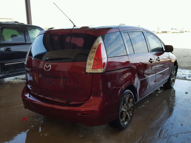 JM1CR293180300427 - 2008 MAZDA 5 RED photo 4