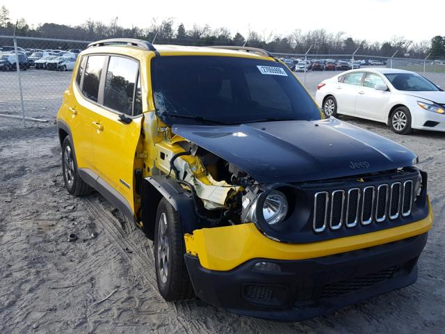 ZACCJAAB6HPE95374 - 2017 JEEP RENEGADE S YELLOW photo 1