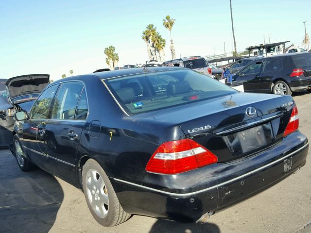 JTHBN36F240139641 - 2004 LEXUS LS 430 BLACK photo 3