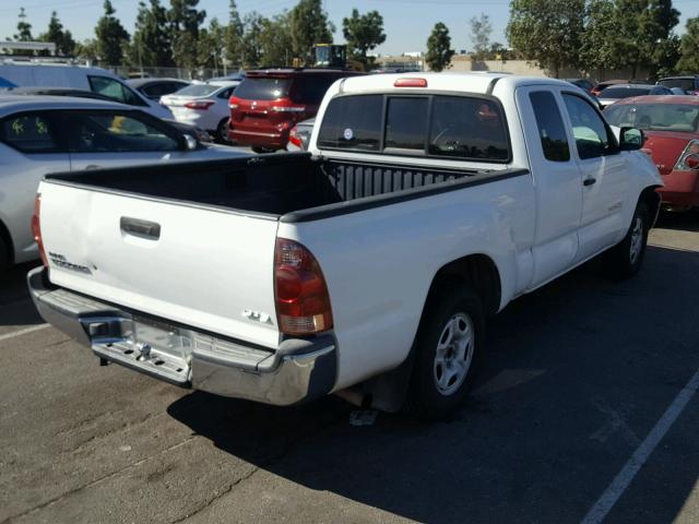 5TETX22N75Z030259 - 2005 TOYOTA TACOMA ACC WHITE photo 4