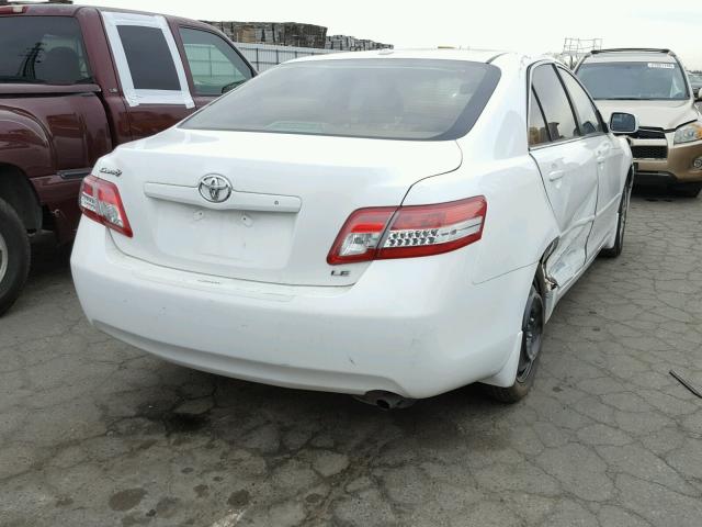 4T4BF3EK1BR107350 - 2011 TOYOTA CAMRY BASE WHITE photo 4