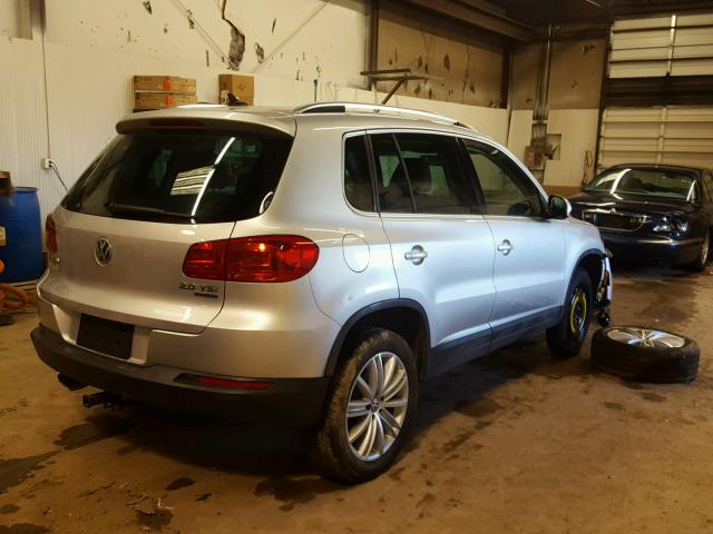 WVGBV7AX0CW558913 - 2012 VOLKSWAGEN TIGUAN S SILVER photo 4