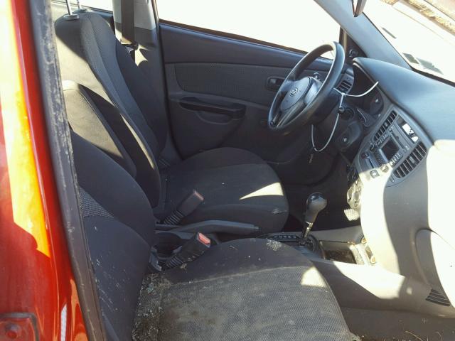 KNADH4A32A6678108 - 2010 KIA RIO LX RED photo 5