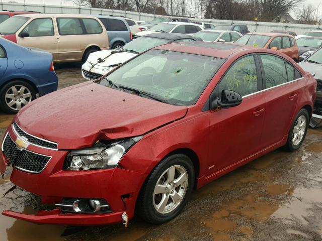 1G1PF5SC6C7294249 - 2012 CHEVROLET CRUZE LT RED photo 2