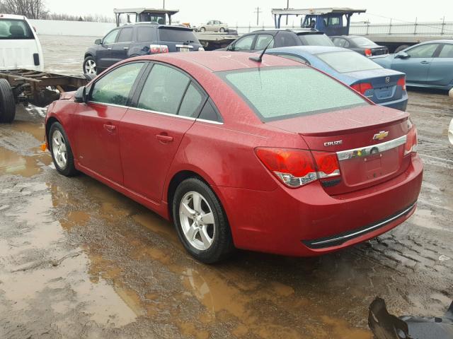 1G1PF5SC6C7294249 - 2012 CHEVROLET CRUZE LT RED photo 3