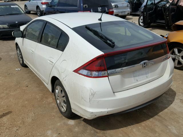 JHMZE2H33ES001575 - 2014 HONDA INSIGHT WHITE photo 3