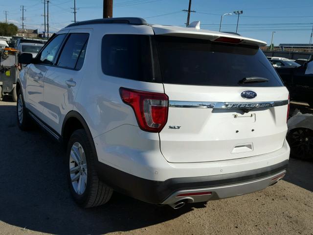 1FM5K7D82HGA43553 - 2017 FORD EXPLORER X WHITE photo 3