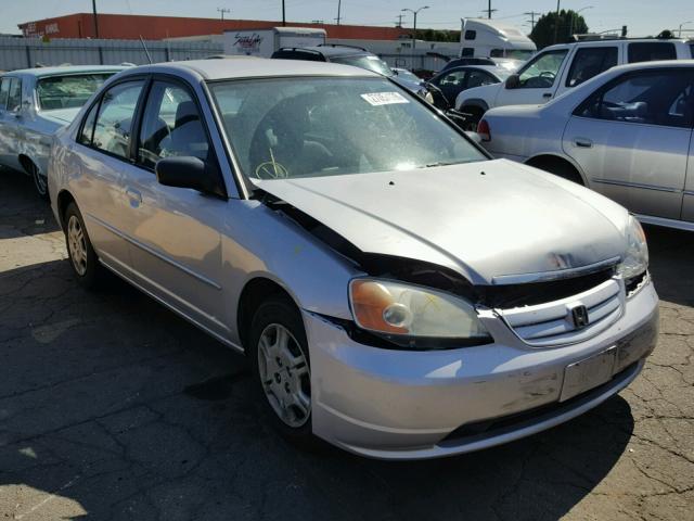 1HGES16572L061339 - 2002 HONDA CIVIC LX SILVER photo 1