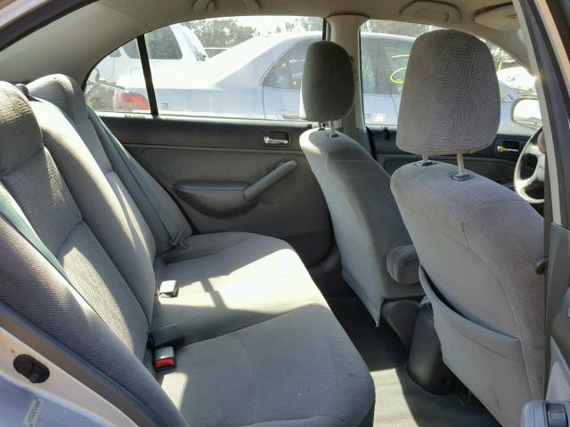 1HGES16572L061339 - 2002 HONDA CIVIC LX SILVER photo 6