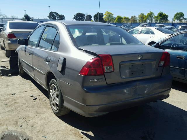 1HGES16385L024996 - 2005 HONDA CIVIC DX V GRAY photo 3