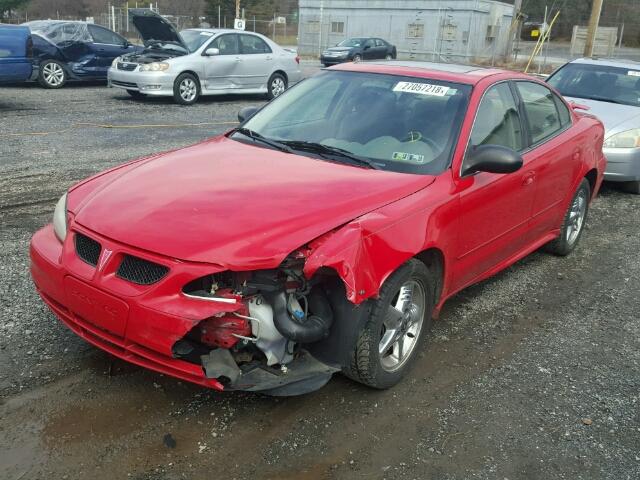 1G2NF52E34C112634 - 2004 PONTIAC GRAND AM S RED photo 2