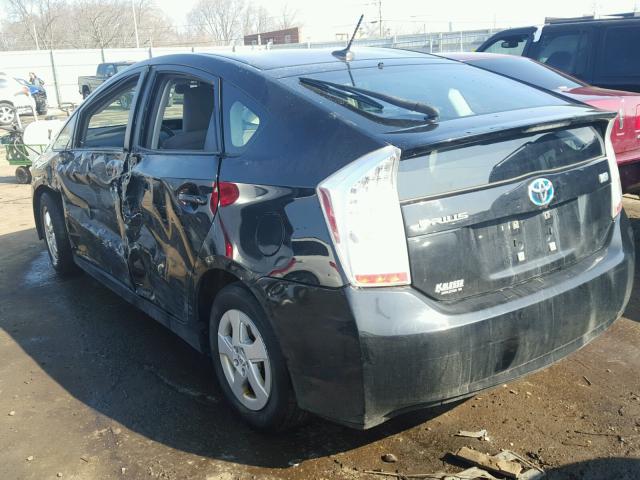 JTDKN3DU4A0009472 - 2010 TOYOTA PRIUS BLACK photo 3