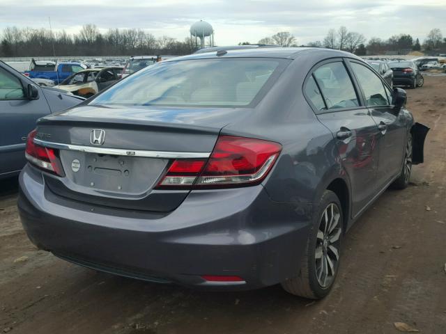 2HGFB2F91EH558028 - 2014 HONDA CIVIC EXL ნაცრისფერი ფოტო 4