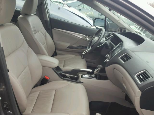 2HGFB2F91EH558028 - 2014 HONDA CIVIC EXL ნაცრისფერი ფოტო 5