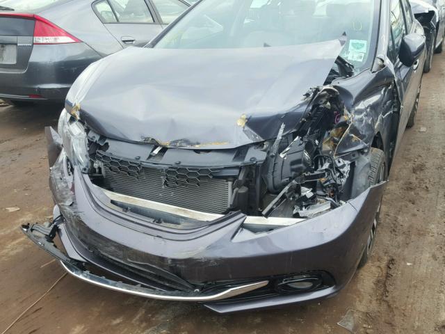 2HGFB2F91EH558028 - 2014 HONDA CIVIC EXL ნაცრისფერი ფოტო 9