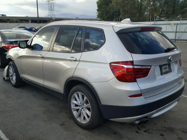 5UXWX9C53D0A21966 - 2013 BMW X3 XDRIVE2 SILVER photo 3