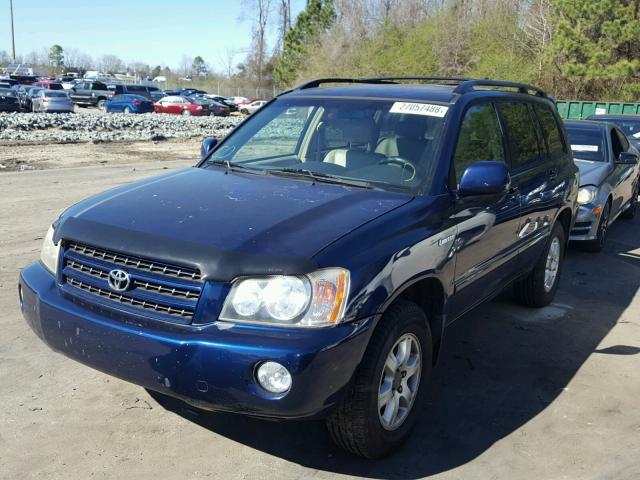 JTEHF21A920056084 - 2002 TOYOTA HIGHLANDER BLUE photo 2