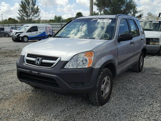 JHLRD68542C024367 - 2002 HONDA CR-V LX SILVER photo 2