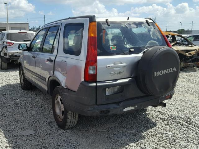 JHLRD68542C024367 - 2002 HONDA CR-V LX SILVER photo 3