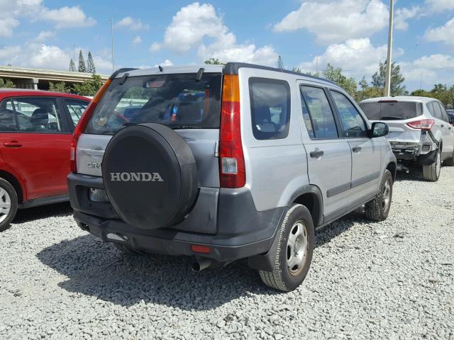 JHLRD68542C024367 - 2002 HONDA CR-V LX SILVER photo 4