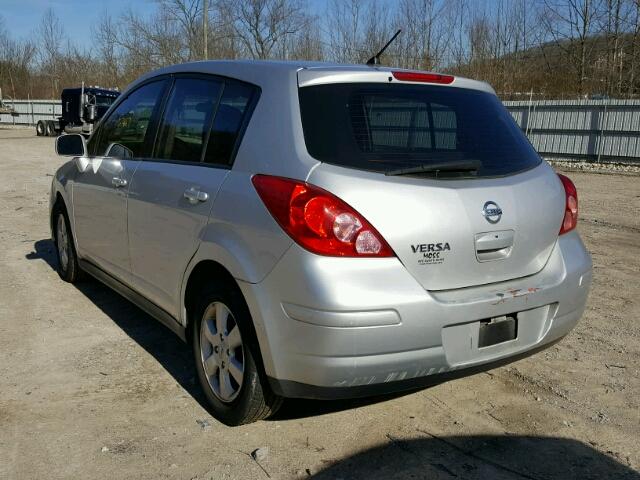 3N1BC13E07L351410 - 2007 NISSAN VERSA S GRAY photo 3