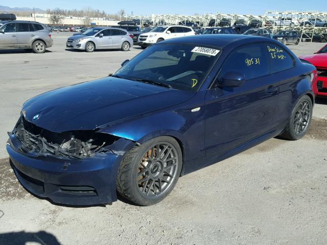 WBAUC9C50BVM11129 - 2011 BMW 135 I BLUE photo 2