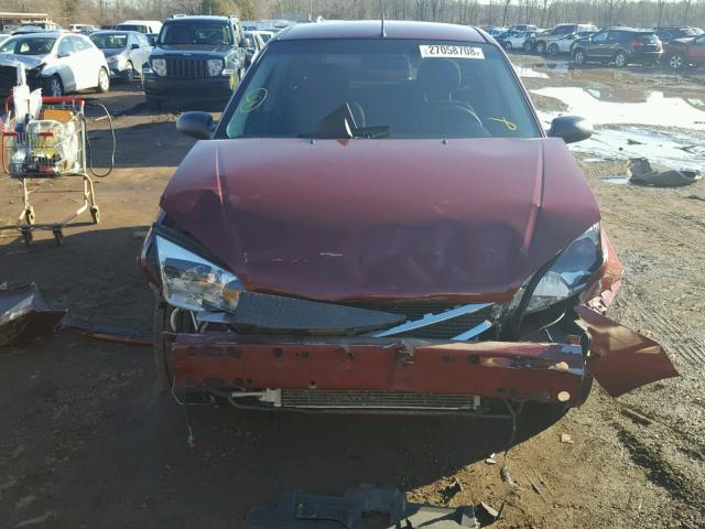 1FAHP37N67W172337 - 2007 FORD FOCUS ZX5 RED photo 9