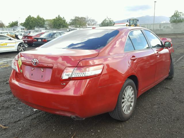 4T1BF3EK4BU180691 - 2011 TOYOTA CAMRY BASE RED photo 4