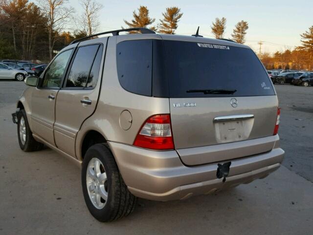 4JGAB75E05A547701 - 2005 MERCEDES-BENZ ML 500 TAN photo 3