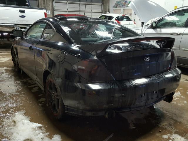 KMHHN65F93U031499 - 2003 HYUNDAI TIBURON GT BLACK photo 3