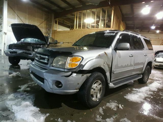 5TDBT48A12S085225 - 2002 TOYOTA SEQUOIA LI GRAY photo 2