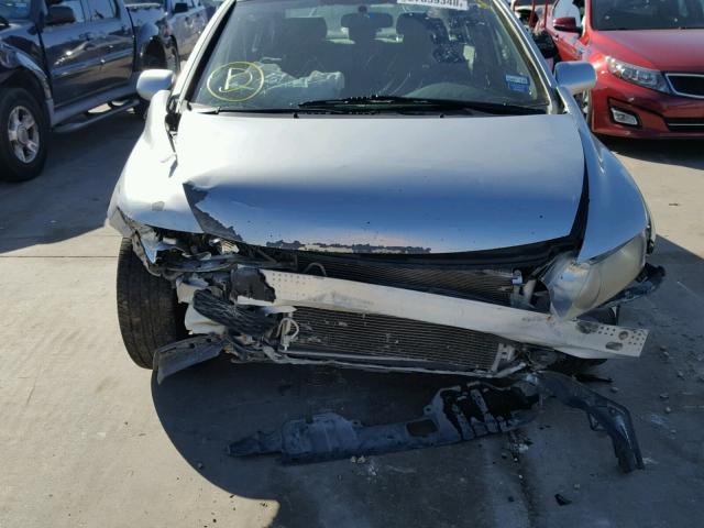 2HGFA16509H365174 - 2009 HONDA CIVIC LX SILVER photo 9