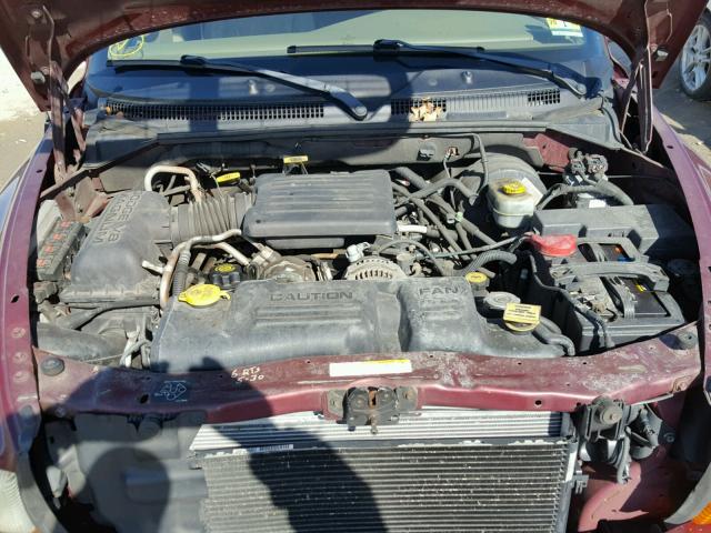 1B4HS58N42F190926 - 2002 DODGE DURANGO SL MAROON photo 7