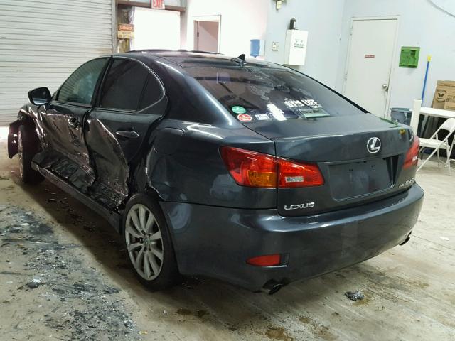 JTHCK262375011808 - 2007 LEXUS IS 250 BLUE photo 3