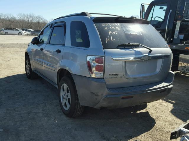 2CNDL23F856001413 - 2005 CHEVROLET EQUINOX LS SILVER photo 3